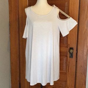 Cold Shoulder Knit Swing Dress